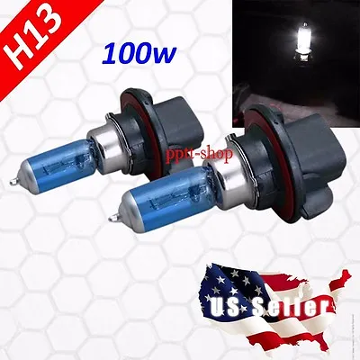 H13 9008 Halogen 1 Pair Headlight White Light Bulb High Low Beam 100w • $13.60