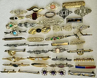 Vintage BAR Pin Brooch LOT (40+ Pins) Rhinestones Monet Napier ~ Rhinestones • $61