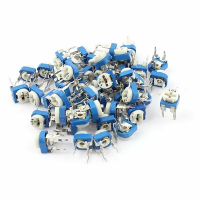 50Pcs 100K Ohm Vertical PCB Preset Variable Resistor Trimmer Potentiometer Blue • $8.49