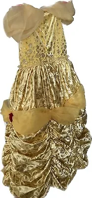 $0.99 • Buy Disney Store Beauty And The Beast Princess Belle Rose Costume Dress Sz 13