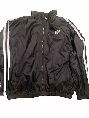 Mountain Dew Mens Full Zip Windbreaker Jacket Large L Black Embroidered • $24.99