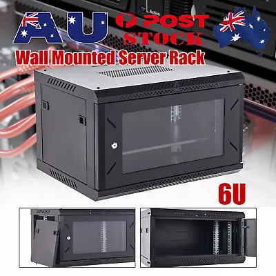 6U 6RU Cabinet Server Network Data Rack LAN 19  19 Inch Wall Mount 450mm Deep D • $139