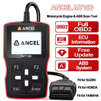 MT100 Motorcycle Diagnostic Scanner OBD2 Fault Code Reader Scan Tool For SUZUKI • $166.99