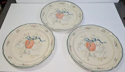 INTERNATIONAL CHINA CO. Dinner Plate MARMALADE Geese Bows Blue  12  Set Of 3 • $22.99