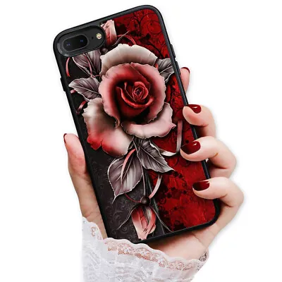 ( For IPhone 8 Plus ) Back Case Cover H23171 Gothic Red Rose • $9.99