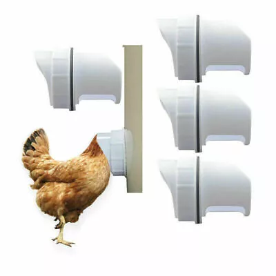 Poultry Rainproof Chicken Feeder Gravity Feed Kit For Buckets Barrels Bins Pins • $38.31