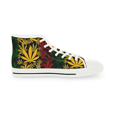 Rasta Raggae Music 420 Lover Men's High Top Sneakers • $59.99