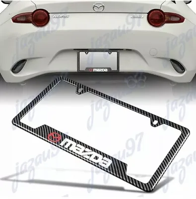 X1 New For MAZDA Carbon Fiber Look License Plate Frame ABS • $9.95