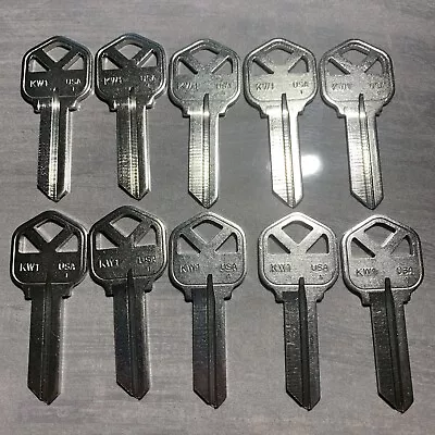 $8.98 • Buy KWIKSET KW-1 House Key Blanks Nickel 10 PACK Maintenance RE Agency-Apartments