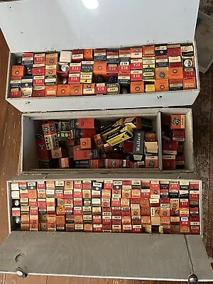 $299 • Buy Large Case Lot Of Vtg Vacuum Radio Tubes NOS RCA,SYLVANIA,GE,WESTINGHOUSE