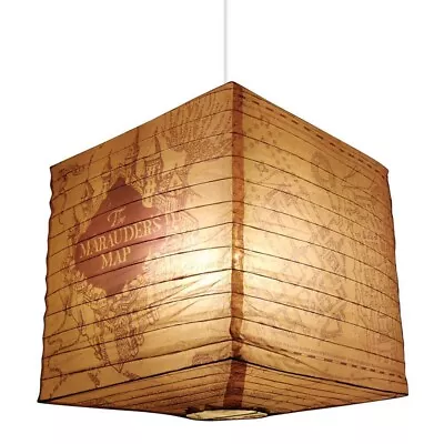HARRY POTTER Wizarding World Paper Lamp Light Ceiling Shade - Marauders Map Cube • £9