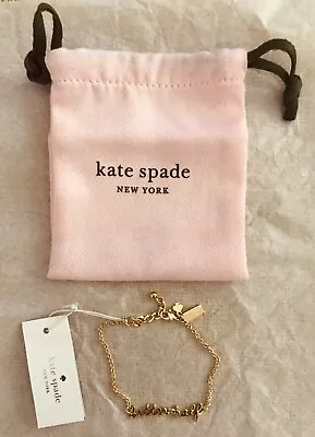 NEW KATE SPADE “better Half” Tennis Bracelet Gold-plated 6.5-7.5” NWT  • $48.90