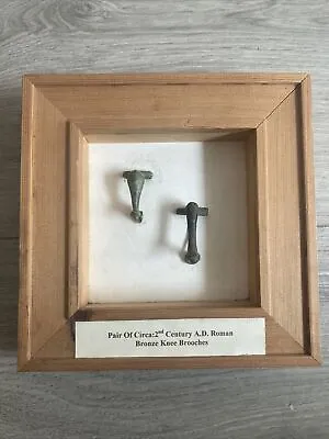 £20 • Buy Pair Of Circa: 2nd Century A.D. Roman Bronze Knee Brooches In Display Box