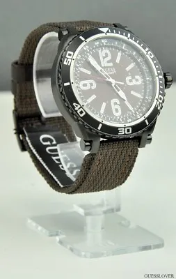 New Trend GuEsS Watch Unisex Men Stainless Steel Brown Canvas Collections • £92.71