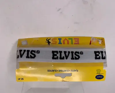 Wright's Elvis Presley Elastic Holiday Gift Ribbon New White Black Lettering • $9.95