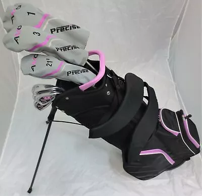 $459.99 • Buy Womens Complete Golf PINK Set Driver Wood Hybrid Irons Putter Stand Bag Ladies