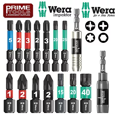 Wera Impaktor Diamond Coated Impact Screwdriver Bits Pozi Phillips Hex Torx • £18.99