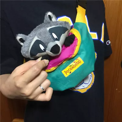$17.07 • Buy New Disney Pocahontas Meeko Raccoon Waist Bag Plush Toy 