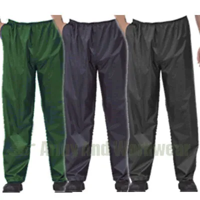 New Adults Rain Waterproof Over Trouser Pants Work Wear Fishing Mens Ladies • £5.99