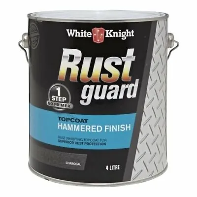 £101.02 • Buy White Knight Rustguard 4L Hammer Finish Charcoal Metal Paint