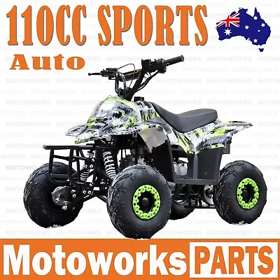 $949 • Buy MOTOWORKS 110CC Sports Auto ATV QUAD Dirt Bike Gokart 4 Wheeler Buggy Kids G