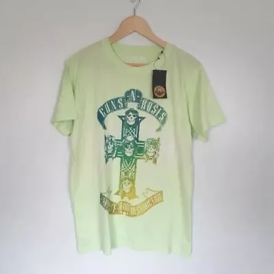 Guns N' Roses T Shirt Gradient Use Your Illusion Dye Wash Green Size M P2P 21  • £19.99