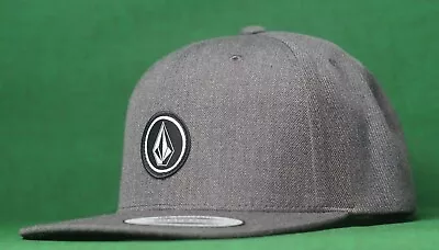 New Volcom Quarter Twill Gray Mens Snapback Hat RHTVLC-79 • $21.59