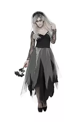 £19.97 • Buy Graveyard Corpse Bride Ladies Fancy Dress Halloween Wedding Zombie Adult Costume