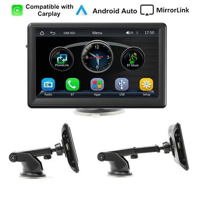 Adjustable 7  Car Radio Monitor Multimedia Player Plug&Play For Wireless Carplay • $75.59