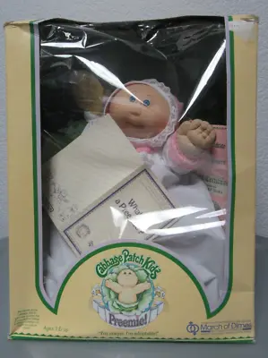 Vtg 1983 Cabbage Patch Preemie Girl Doll 3870 March Of Dimes Coleco • $85