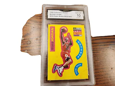 1996 Collectors Choice Michael Jordan Stick-ums Grade Gem Mint 10+2 Free Jordans • $16