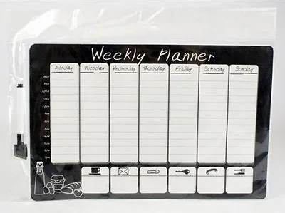 £5.99 • Buy Reusable Wipeable Fridge Magnetic Weekly Planner Organiser Calendar Memo Board