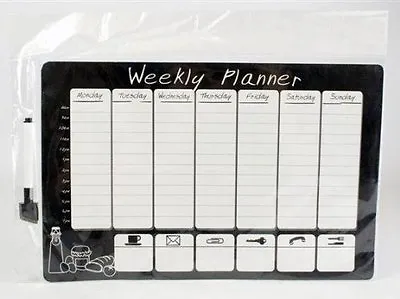 Reusable Wipeable Fridge Magnetic Weekly Planner Organiser Calendar Memo Board • £5.99