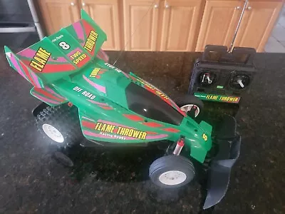 $20 • Buy Vintage Radio Shack RC Car Buggy Flame Thrower #8 Turbo 2 Speed With Remote