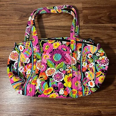 Vera Bradley Va Va Bloom Barrel Duffle Travel Bag Retired Print Rainbow Poppy • $29.99