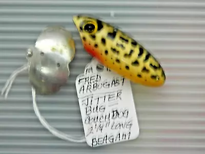 Vintage OHIO Fred Arbogast Jitterbug Body & Lip Topwater Fishing Lure Couch Dog • $0.99