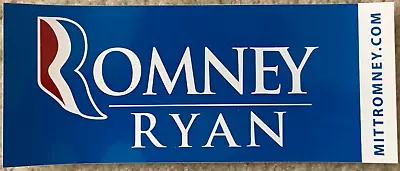 Romney Ryan 2012 Blue Official Campaign Bumper Sticker Mitt Paul R Logo • $1.99