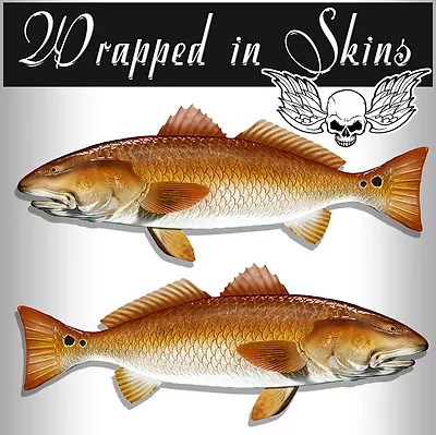 Fish Stickers Redfish Decals Fishing Stickers Die-Cut Decals  AFP-0052 • $4.19