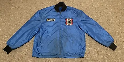 Vintage 70s Large Ford Racing Motorsports Rallye Mustang Cobra Shelby Jacket • $399.99