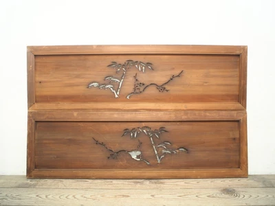 £967 • Buy Japanese Transom Window Wooden Carving Ranma Set Openwork Screen Handmade F/S　