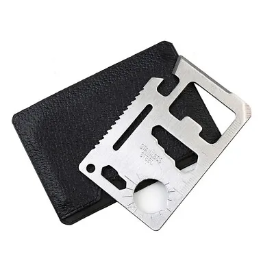 11 In 1 Multi Tool Pocket Wallet Thin Survival Outdoor Credit Card Knife • $3.99