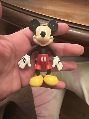 DISNEY MICKEY MOUSE 3.75  PVC FIGURE Head/Arms/Feet Move • $5.99