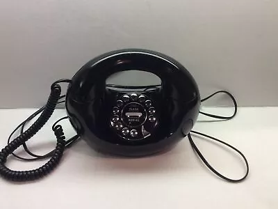 Black Handbag Telephone Retro Touchtone Donut Phone 1970s Style • $35