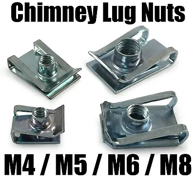 M4 M5 M6 M8 Spire Clips Lug Nuts Chimney U Nuts Fixings Panel Speed Fasteners • £134.45