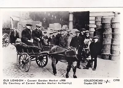 Covent Garden Market London 1900 Pamlin Prints Repro Photo Postcard C1703 • £3