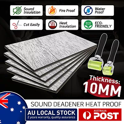 NEW Car Heat Sound Deadener Insulation Mat Shield Noise Deadening Foam 50*30cm • $46.99
