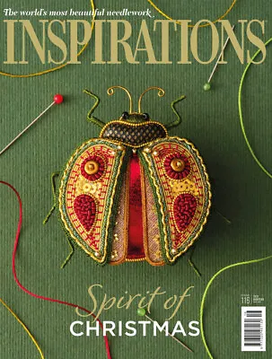 Inspirations Embroidery Magazine - Christmas/Festive Issue #116 (Oct'22) Inc P&P • £9.99