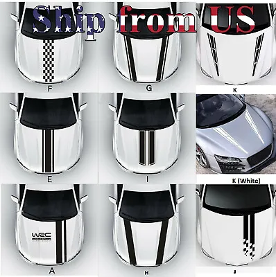 Racing Hood Stripes Decal Vinyl Stickers For Car SUV Truck Universal Fit • $12.99