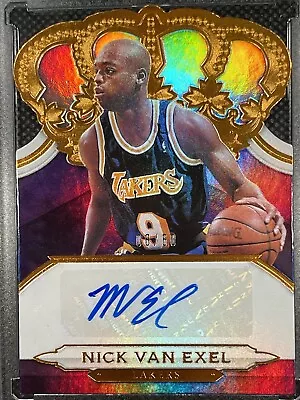 2018-19 Panini Crown Royale Nick Van Exel Auto 08/60  Die Cut Autograph • $5