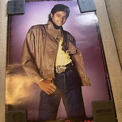 Vintage 1983 Michael Jackson Leather Jacket Guitar Buckle #15-243 Poster 20x28 • $39.99